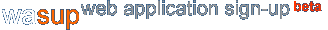 wasup - Web Application Sign-up