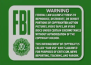 FBI Warning with Fair Use mentioned 