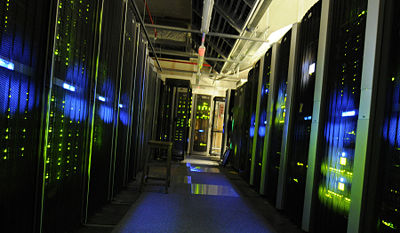 A view of the server room at The National Archives, UK.