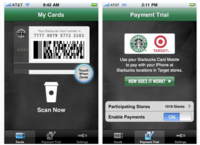 Screenshots of Starbucks Card Mobile Application