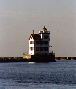 Loraine West Breakwater Light in 1991 - 11th trip