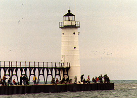 Manistee North Pierhead Light in 1987