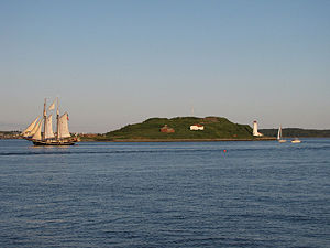 Georges Island Light in 2009 - 50th trip