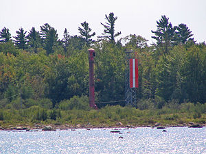 Middle Neebish Front Range Light in 2007 - 48th trip