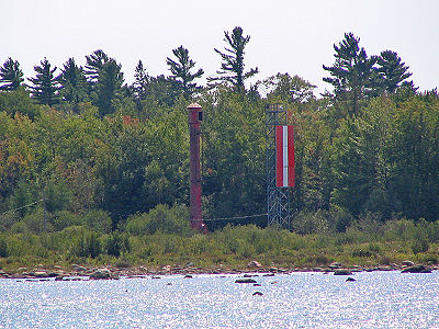Middle Neebish Front Range Light in 2007 - 48th trip