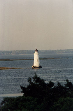 Cockspur Island Light in 1993 - 17th trip