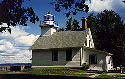 Old Mission Point Light in 1998