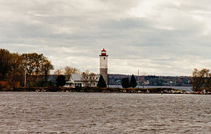 Ogdensburg Harbor Light in 1995 - 23rd trip
