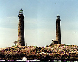 Cape Ann Twin Lights in 1997