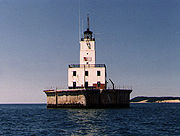 North Manitou Shoal Light in 1992