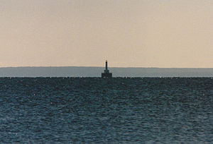 Peshtigo Reef Light in 1989 - 8th trip
