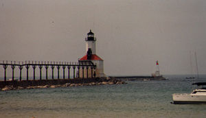 Michigan City East Pier & BW Lights in 1988 - 3rd trip